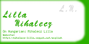 lilla mihalecz business card